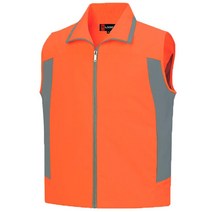 랜더스 근무복 단체 행사 배색조끼 오렌지 운동회 학교 학교단체조끼 마트 작업 단체근무복 알바원 배달