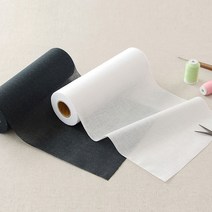 소잉데일리] 롤 접착 심지 모음 실크 아사 스판 커튼 양면 소잉 의류, 02. 롤 아사심지, 02)블랙 22096