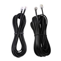 2pc RJ11 6P4C 전화선 코드 ADSL 모뎀-5 미터 10, [01] Black
