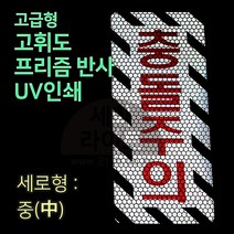 세화라이트 고급 프리즘반사 UV인쇄 충돌주의_중, 1개