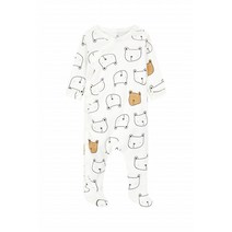 [GAP Kids] 갭키즈 22년 FALL [베이비 남아 0-24개월] 베어 패턴 풋 올인원 바디수트_화이트