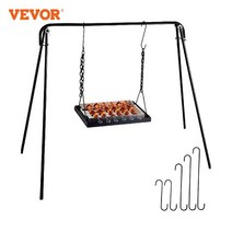 볼케이노화로대 미니화로 드럼통화로 vevor 35quot 스윙 바베큐 숯불 그릴 캠프 파이어 스탠드 조절 다리 탄소 고기 바베큐 스틸 그릴 야외 캠핑 요리, 없음