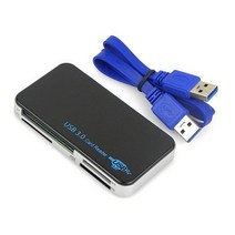 [해외] USB 3.0 컴팩트 플래시 어댑터 1 CF MICROSD MS XD 범용 메모리 카드 리더 디자인 폰 안드로이드 전화 PC, 상세내용표시, black