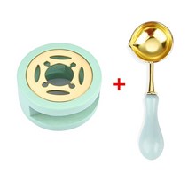 1/2PCS 레트로 왁스 인감 세트 래커 스토브 나무 손잡이 스푼 용광로 히터 비드 스틱 냄비, 08 Light Green