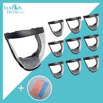 [루시온리빙] 김서림방지 안면고글 블랙 [고급형] (고급 안경닦이 증정), D. 투명렌즈 [블랙] 10개(31%할인), 1개