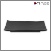 [돌산멜라민] 체크(흑) - 사각접시 (업소용그릇 멜라민그릇 예쁜그릇 식당접시 멜라민볼 멜라민찬기 검정색그릇), (DS-7811), 1개