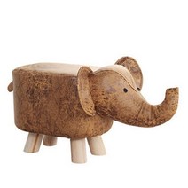 티니코튼 동물 원목 코끼리 의자, 브라운