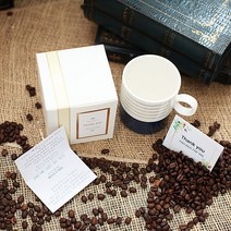 머그컵 답례품 골드라인 머그 1P 럭셔리포장 감사카드 포함 도자기머그컵, 차콜