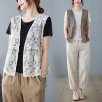 레이스뷔스티에VE-111 레이스조끼 자연스러운 코디완성 큰옷가게쿠쿠디몰