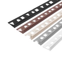 PVC L자 재료분리대 3사이즈(8 10 12mm) 2.4M 5Color _모서리마감 코너비드 코너몰딩 타일몰딩 L자몰딩 PVC몰딩 알루미늄몰딩 꼼꼼이 바닥마감 데코타일, 아이보리, 8mm