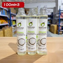 태국 천연 코코넛 오일 트로피카나 타이, 100ml 3병
