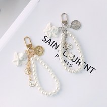 범쓰컴퍼니 엔젤 진주 체인 팬던트 휴대폰 스트랩 키링 에어팟 키링 z플립 핸드메이드 버즈 참장식