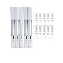 접이식 비닐 봉투 케이스 화이트 와이드형 L 5p + 텍스트 스티커 10종 세트, 2세트
