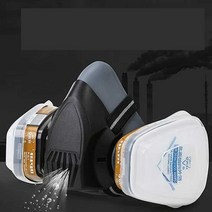 방진 용접 마스크 방독면 분진 고글 농약마스크, 다크마스크  (필터박스 2개 필터솜 20개)