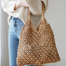 뉴엔 Y113 여름 네트백 그물가방 왕골가방 라탄백 가방 비치백