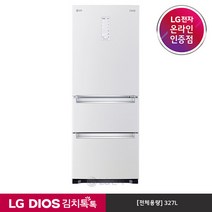 [LG][공식판매점] LG DIOS 김치톡톡 스탠드 김치냉장고 K331W142 (327L), 폐가전수거없음