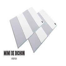 미미드비숑 층간소음방지 논슬립 폴더매트 1+1 (4단) 120x160 (2P), 미미드비숑 폴더매트 크림 그레이(2P)