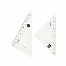 [대진교육] 삼각자 세트(2입) 10cm 눈금자, 1봉