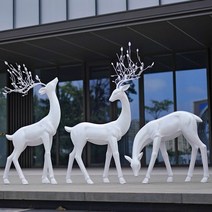 야외 대형 사슴 꽃사슴 조형물 조각상 모형 동물원 전원주택 꾸미기 정원 장식품 카페 펜션 놀이 공원, AI