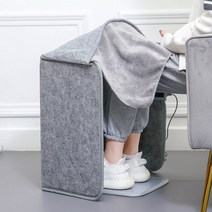 사무실 발난로 5면 히팅패드 발열 파티션 히터 4면 접이식 난방기 샤오미, 그레이 오목선 발바닥 발열공급 덮개+담요