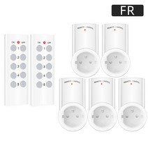 스마트 소켓 RF 433mhz 무선 원격 제어 콘센트 어댑터 벽 전기 스위치 홈 램프 스마트 홈 EU UK US FR 플러그, 24 2 X 5 Socket FR