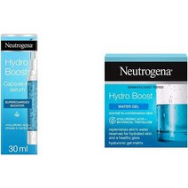 비타민앰플 모공 비타민C 씨 바르는앰플 세럼 Neutrogena Hydro Boost Supercharged Serum with Hyaluronic Acid Trehalose 용, 하이드로 부스트 슈퍼차지 부스터, + 워터 젤 모이스처라이저