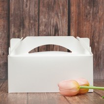 중앙패키지 원터치 롤케익 조각케익 손잡이상자 화이트