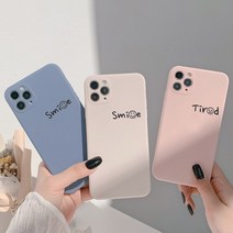 STONESTEEL 아이폰7 아이폰8 se2 스마일 타이어드 캐릭터 카메라 커버 사각 파스텔 케이스