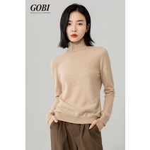 고비 몽골 하이 라펠 따뜻한 퓨어 캐시미어 스웨터