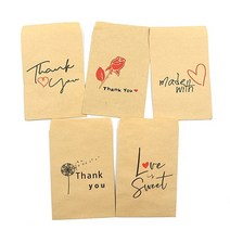 크래프트 땡큐 감사 미니 편지봉투 10매 1세트 선물포장 편지 포장 답례품 포장 미니 종이 봉투