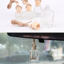 방향제 디퓨저용 향수 유리 용기 공병 나무 뚜껑 차량용 선물용 글라스, 기본, 사각 10ml