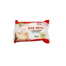 아기옷 베냇저고리 내복 유아용 세탁비누 5개 살균, 재우유지 유아용세탁비누200g