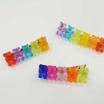 DBOMartㅣ아크릴 7가지색상 곰돌이 앞머리헤어핀(3세트)|_ac락be베!!a쟈