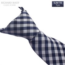 [자동/7cm] 체크 슬림 자동넥타이 - SMRT 092