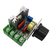 전압조절기스마트 전자 AC 220V 2000W 속도 컨트롤러 SCR 전압 조정기 디밍 조광기 온도 조절기 모터, 한개옵션0