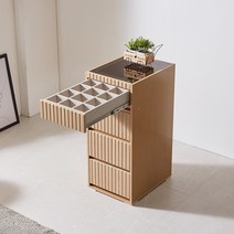 찰스 템바보드 400 4단 틈새 아일랜드 서랍장, 오크