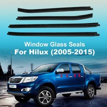도장수리도요타 Hilux SR5 / VIGO MK6 픽업 2005- 용 자동차 창 도어 유리 씰 벨트 PVC 날씨 스트립 4 피, 한개옵션0