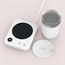 핫탑머그워머 음료보온기 머그컵워머 220v 컵 히터 커피 잔 따뜻한 3 기어 온도 컵 따뜻한 난방 컵 받침 플레이트 패드 코코아 차 우유, 화이트 세트
