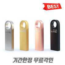 USB메모리 한개도 무료각인 학교 로고, 32GB, 골드