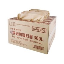 타올 KJW300 대형 300매 핸드 타올 티슈 펄프 손휴지 먼지없는 손닦는휴지 수입포 산업용 공업용