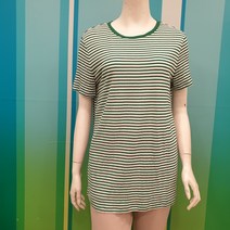 [크로커다일레이디]시원한라운드스트라이프반팔티셔츠CL0MTS904 2001아울렛