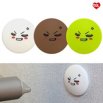 [LOX] 이모티콘 문콕방지쿠션 방문콕 방지가드 벽흠짐보호, 브라운