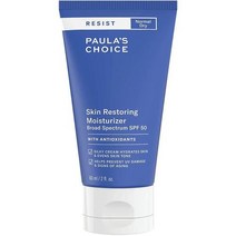 끈적이지않는수분크림 재생 리커버리크림 Paulas 초스 RESST 안티징 스킨 리스토어링 모스처라저 SPF 50 하드레팅 선 프텍션 시어 버터 나아신아미드 중건성 60ml, 단일수량