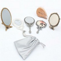 아트박스/빠띠라인 주석 미니손거울 파우치포함 5종 택1, 장미주석