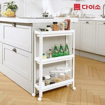 [다이소]틈새3단수납트롤리(49*14*74)-1026171