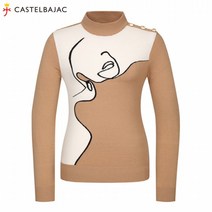 까스텔바작 여성 아트웍 반하이넥 니트_BG0WSW801