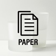 루리앤메리 분리수거 픽토그램 스티커 06 종이류 재활용스티커, D 흰색+한글