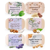 [정품] O Naturals 시트러스 천연 비누 6개 - 에센셜 오일이 포함된 유기농 비누, Natural Soap, 4 Ounce (Pack of 6)