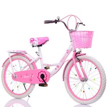 어린이 자전거 여아 10세 이상 3학년 초등학생 자전거 타기 20촌 22촌 어린이 자전거 발자전거, 분홍색 흰색 타이어_20인치적합120-140cm