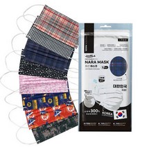 국산 비말차단 덴탈 마스크 ( 50매 ) 3중필터 사계절용 패션 컬러 고급 원단사용 대형, 02- 블루체크 50매